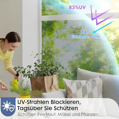 rabbitgoo Window Privacy Film One Way, 17.5" x 157.4", Silver - color: Silver, size: 17.5" x 157.4"