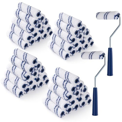 4 Inch Microfiber Paint Roller, 3/8" Nap, 60 Pack - size: 4 Inch Paint Roller Kit, 60 Pack