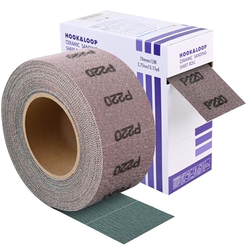 2-3/4" 220 Grit Ceramic Mesh Sandpaper Roll for Sanding Block - style: 2-3/4inch 220Grit