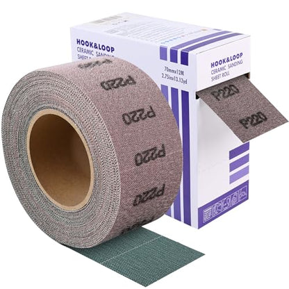 2-3/4" 220 Grit Ceramic Mesh Sandpaper Roll for Sanding Block - style: 2-3/4inch 220Grit