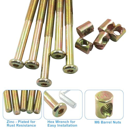 M8 X 100mm Barrel Bolt Nuts, 10 Pack - size: M8(100mm)