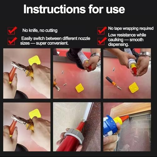 19pcs/22pcs, Plastic & Stainless Steel, Reusable Caulking Injection Nozzle Kit, Ergonomic Design, Professional Tool Set
