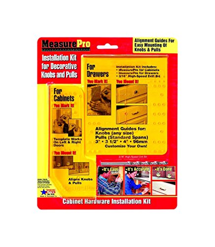 MEASURE PRO Installation Guide Kit for Cabinet Hardware 3/16"