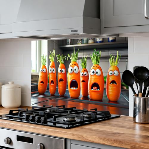 Nuxovilar Peel and Stick Backsplash, 11.8" x 35.4" 2 Panels (1 Set) - color: L-funny Carrot