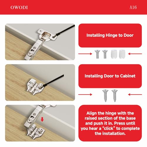 Full Overlay Cabinet Hinges 35mm Soft Close for Frameless Cabinets 10 Pack