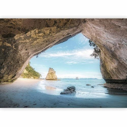 artgeist - Peel and Stick Wall Mural, Living Room Tropical Island 96x69 in - color: #14, size: 69"x96"