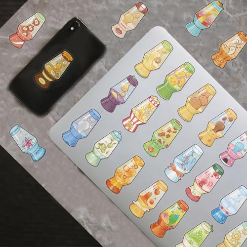 50pcs Lava lamp Stickers for Laptop Water Bottles, Transparent PET Waterproof Adhesive Lava Light Decals for Kids Birthday Party Scrapbook Phone (Lava Light) - color: Lava Light