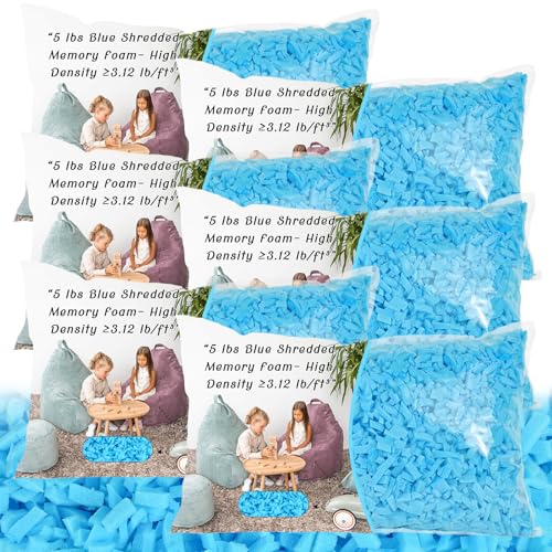 Bean Bag Filler, 30lbs Gel Shredded Memory Foam Filling - size: 30lbs