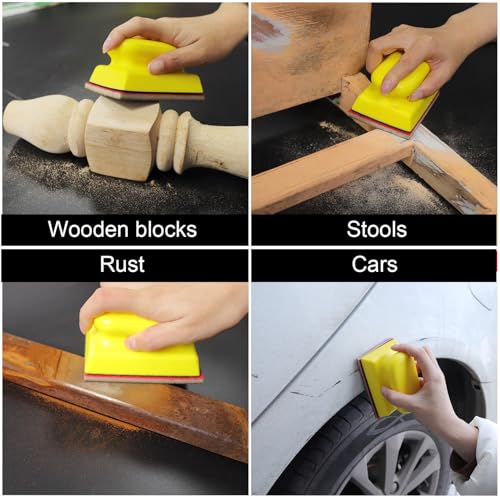 MAXMAN Sanding Sponge Set, 180 Grit Foam, Wet/Dry Sandpaper for Wood/Metal - style: 180 Grit
