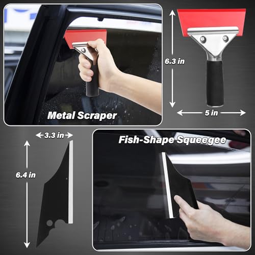 DIYSELF 20 Pcs Car Window Tint Kit with Squeegee and Tinting Tools - size: 20-Pack