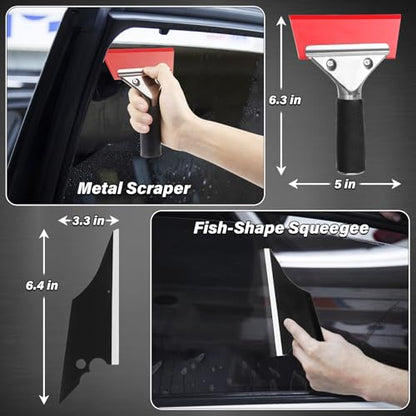 DIYSELF 20 Pcs Car Window Tint Kit with Squeegee and Tinting Tools - size: 20-Pack