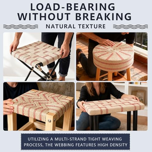 Chair Webbing, Jute Tape Stitching for Furniture Repair (3.5"x10 Yd)
