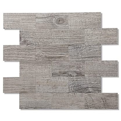 2026 New Upgrade Peel and Stick Backsplash Tile, Peel and Stick 11.34" X 11.57" Wall Tile for Kitchen, Bathroom, Fireplace, Laundry (Grey Rustic, 10 Packs) - color: Grey Rustic