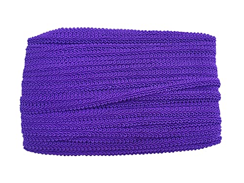 3/8 Inch Gimp Braid Trim 50 Yards for Upholstery Costume DIY Crafts (1339 Dark Purple) - color: Dark Purple