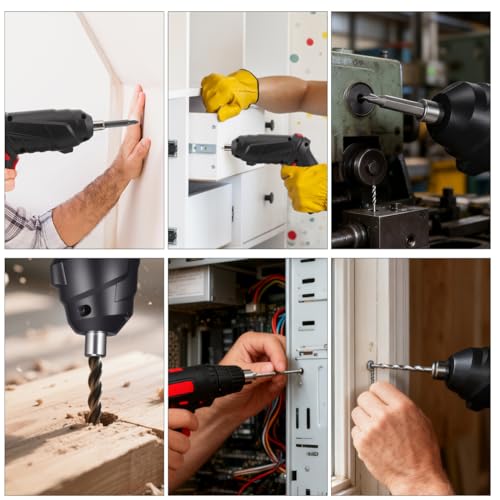 Rechargeable Cordless Screwdriver with Led Light Compact 6.7In