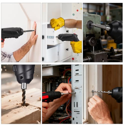 Rechargeable Cordless Screwdriver with Led Light Compact 6.7In