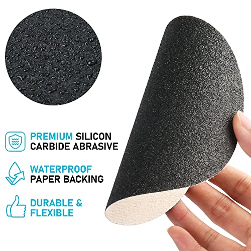 LotFancy 6 Inch Sanding Disc Set, 60PCS, 60 to 7000 Grit, Silicon Carbide - style: 60PCS Discs with 2 Accessories