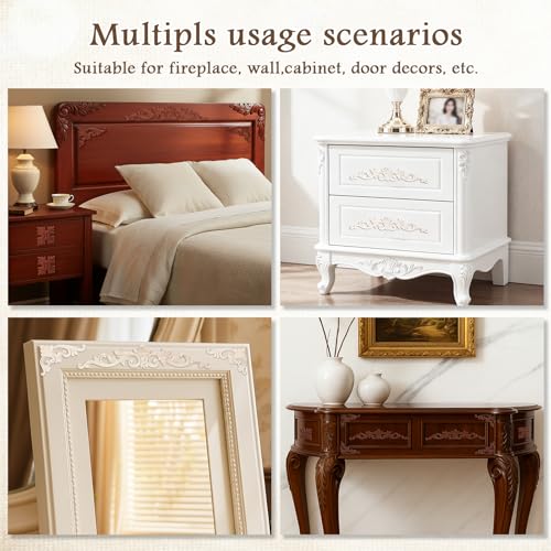 Croblissful 8 Pcs Wood Appliques and Onlays, Classic Style, Large Size - size: Large Size, style: Classic Style