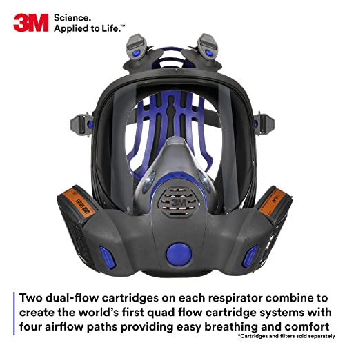 3M Secure Click Full Face Reusable Respirator, FF-802, Medium - size: Medium