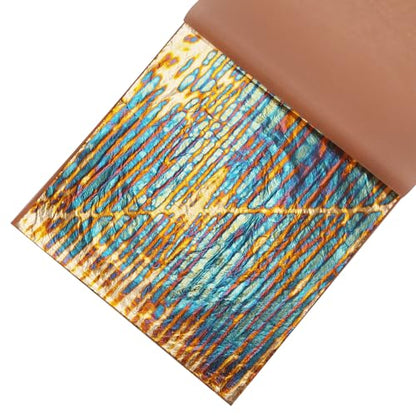 5.5" x 5.5" Imitation Gold Foil Variegated Metallic Leaf 25 Sheets - color: Sunset