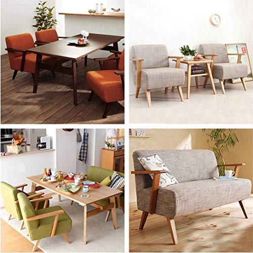 WEICHUAN 5.5 Inch Tapered Solid Beech Wood Furniture Sofa Couch Legs Set of 4 (Pack of 2) - color: Slant- Set of 4, size: 5.5" (Pack of 2)