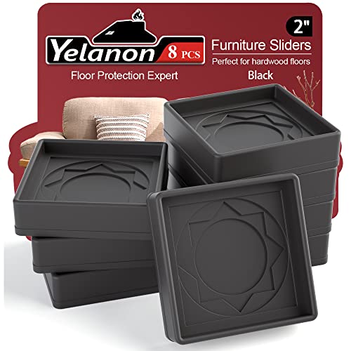 Non Slip Furniture Pads for Hardwood Floors -Yelanon 8Pcs 2” Coasters Cups - color: 8pcs2"square Black Star