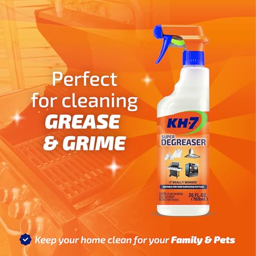 KH-7 Super Degreaser Multipurpose Cleaning Spray: The Heavy Duty All Purpose Cleaner for Your Home, Kitchen, Garage, Car & Laundry | Total Cleaner & Powerful Grease Remover, 26 oz - size: 26 Fl Oz (Pack of 1)
