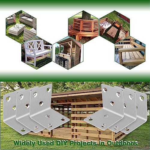 40PCS L Brackets 1.5X1.5X0.08IN 304 Stainless Steel Corner Braces - size: 1.57X1.57X0.08IN