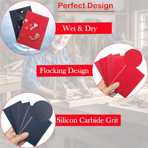 20 PCS 3 x 4 Inch 400 Grit Sanding Sponge, Hook-and-Loop Backing Sander Sponges Pads, Soft Foam Hand Sander Block Wet Dry Sandpaper for Model Drywall Metal Wood Furniture Polishing - style: 400 Grit