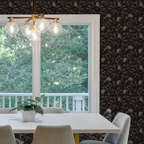 Main Street Peel and Stick Wallpaper Sheets, Queen Anne's Lace, 12-Pack - style: Queen Anne's Lace Design GCF