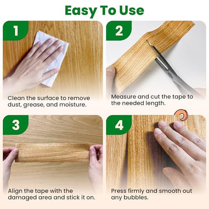 ECOHomes Wood Grain Repair Tape (Modern Pine, 4 Inch x 15 Feet) - color: Modern Pine, size: 4 Inch By 15 Ft