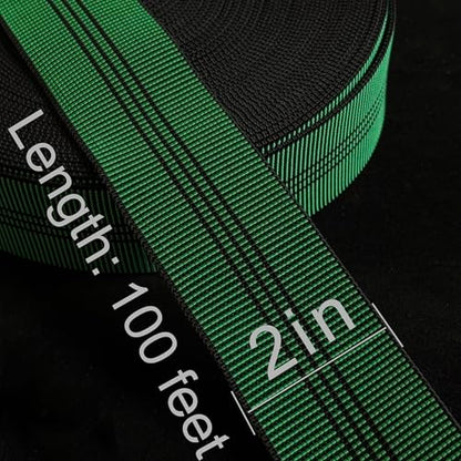 2" Wide High-Elastic Upholstery Webbing (65ft/Roll) – Latex Elastic Band Spring Alternative for Chair Couch Sofa Lawn Chair Upholstery Seater Repair DIY