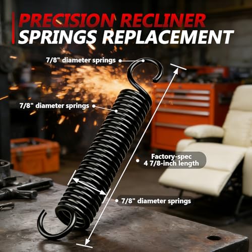 2 Pack 4 7/8-Inch Replacement Recliner Springs for Lane Recliner Spring