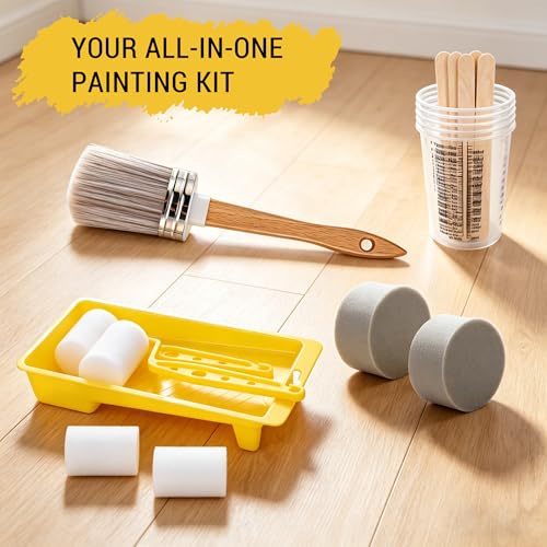 20PCS Paint Brush & Roller Set Furniture Painting Supplies All in One Paint