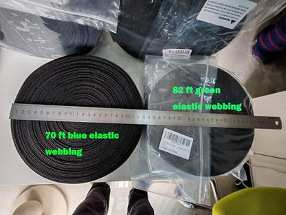 Thick and Heavy Duty Strong Elasticity Elastic Webbing,Dark Blue and Red,2.76" Wide,20' Long,Upholstery DIY,Sofa,Chair,Couch Sitting Belt Replacement,Upholstery Modification Elasbelt (20)