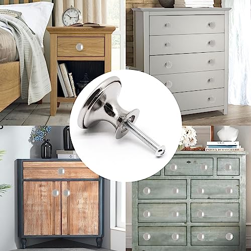 8 Pcs Brushed Nickel Cabinet Knobs, Silver Dresser Knob Kitchen Drawer Knobs, Single Hole Cupboard Door Knob Dresser Drawer Pulls Handles - color: Brushed Nickel, size: 8 Pack