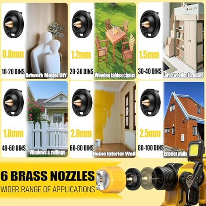 Cordless Paint Sprayer Compatible with DEWALT 20V MAX Battery (No Battery)