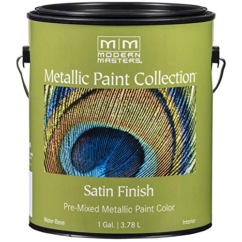 Modern Masters Satin Nickel Metallic Paint - color: Satin Nickel, size: 128 Fl Oz (Pack of 1)
