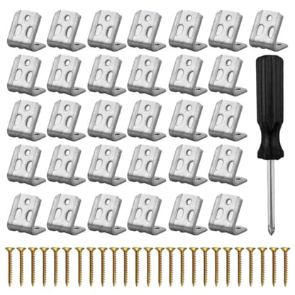 NEWHOOK 50pc Upholstery Spring Clips Kit, Couch Sofa Repair with Screws
