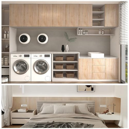 Peel and Stick Wallpaper Contact Paper Wood Natural Oak Wood Grain Contact Paper Thicken Textured for Cabinets and Drawers Countertops Waterproof Self Adhesive Vinyl 17.7x78.7 - color: Natural Oak, size: 17.7"W x 78.7"L