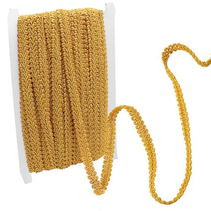 Gold Gimp Braid Trim, 1/2 Inch Width, 14 Yard - color: Gold