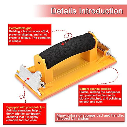 Hand Sander, Sandpaper Holder with Sponge Handle, 1 Pack - size: 1 pack