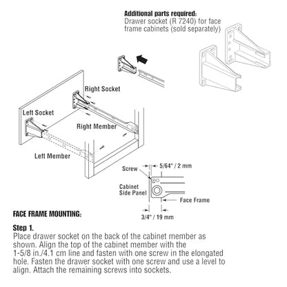Prime-Line R 7210 Drawer Slide Kit, 15-3/4 in., White, 1 Pair (Pack of 3) - size: 15-3/4 in. (Pack of 3)
