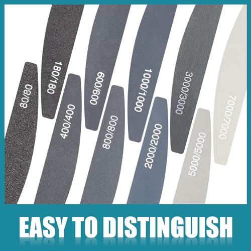 Honoson 20 Pcs Sanding Sticks Model, Low Grits Rating, Moon Style - style: Moon Style