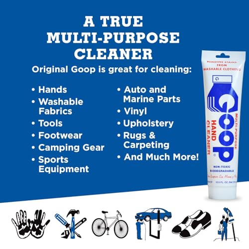 GOOP Original Multi-Purpose Waterless Hand Cleaner & Stain Remover - 10.5 oz Tube - size: 10.5 Ounce (Pack of 1)
