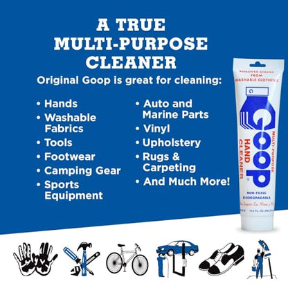 GOOP Original Multi-Purpose Waterless Hand Cleaner & Stain Remover - 10.5 oz Tube - size: 10.5 Ounce (Pack of 1)