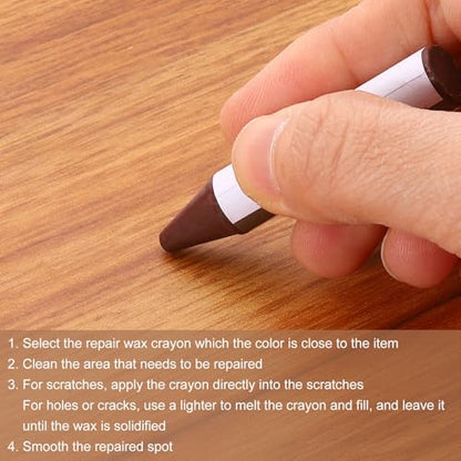 uxcell Wood Filler Stick, 3 Pcs Wax Sticks Wood Touch Up Markers - color: Walnut/Cherry/Light Brown