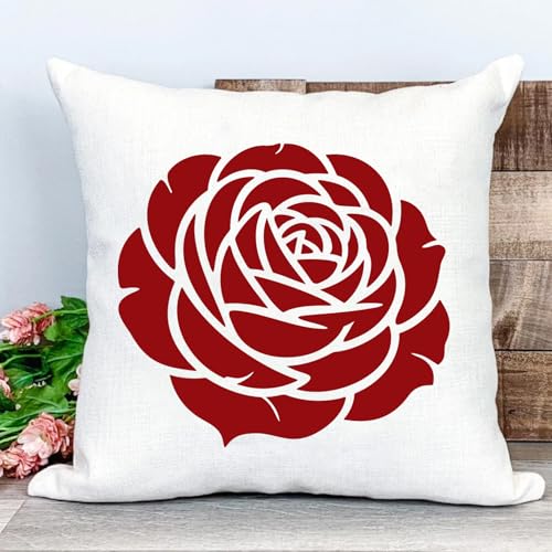 Large Flower Stencils for Wood Fence Rose Stencil - style: Rose
