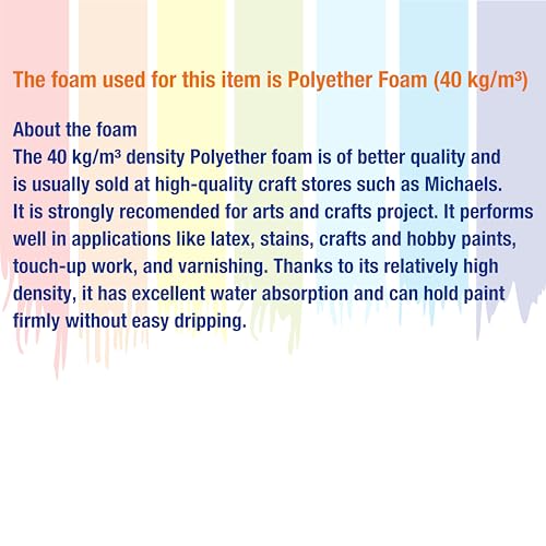 50pcs Foam Brush Set with High Density Foam Multi Sizes - size: 5/16"-2" assorted 50pcs