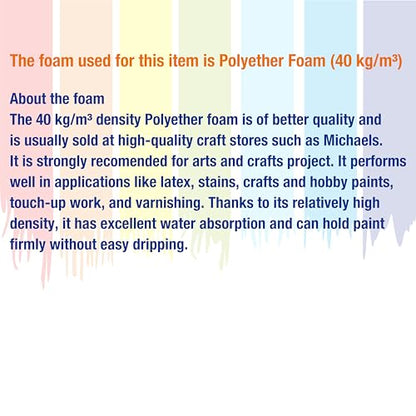 50pcs Foam Brush Set with High Density Foam Multi Sizes - size: 5/16"-2" assorted 50pcs